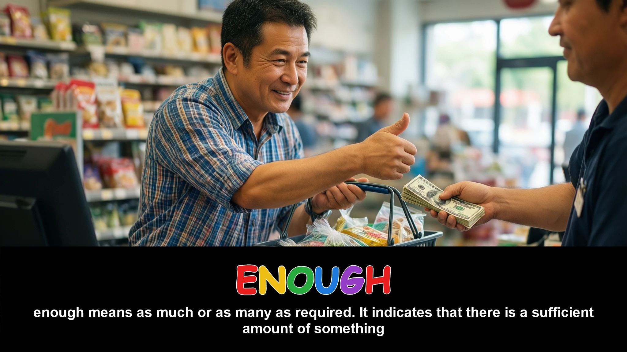 English Illustration for enough